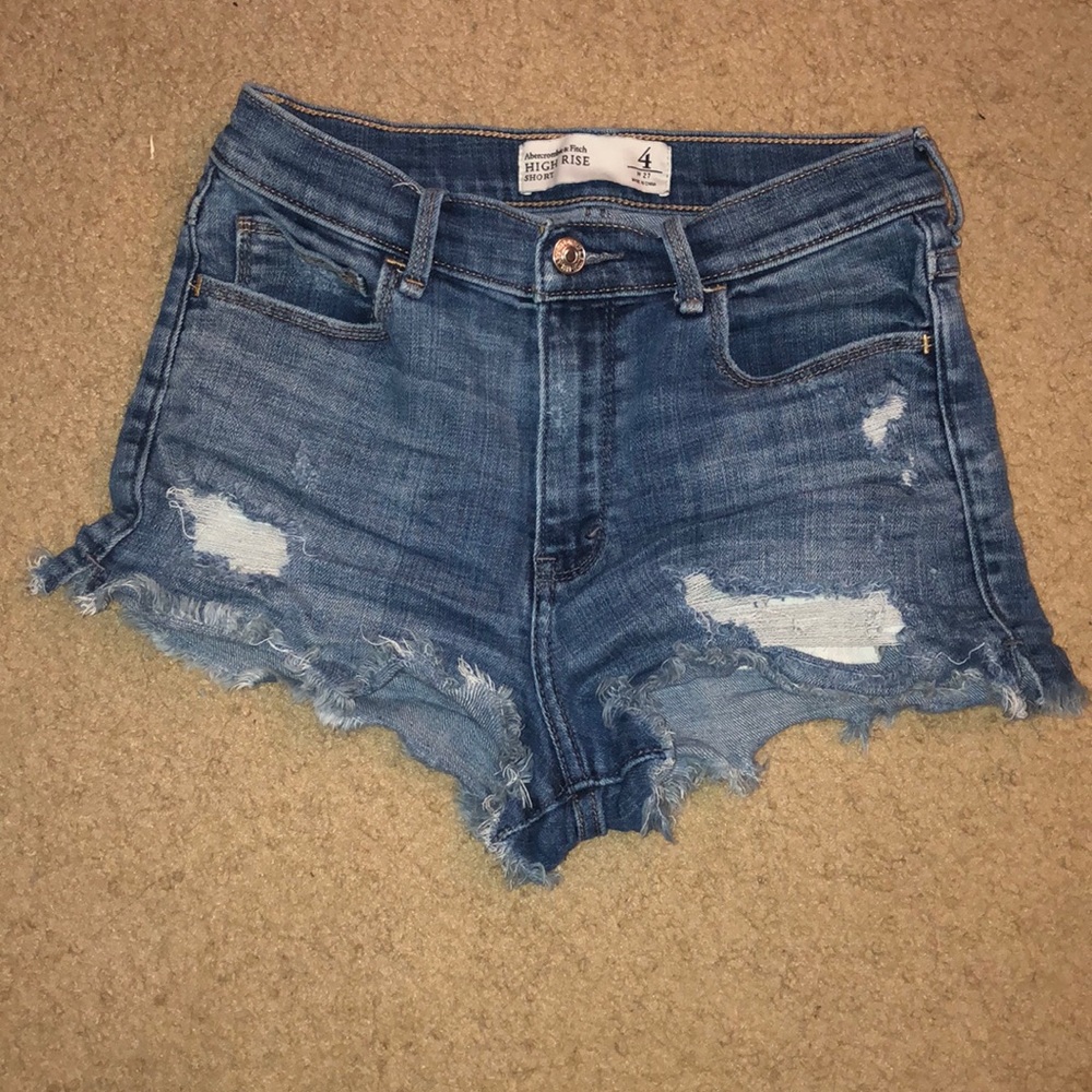 Abercrombie & Fitch High Rise Denim Short